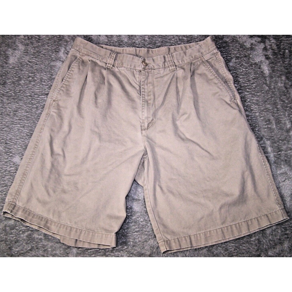 Arizona Shorts Men's 33X8 (Tag 34) Pleated 4‎ Pockets Khaki Pre-Owned
